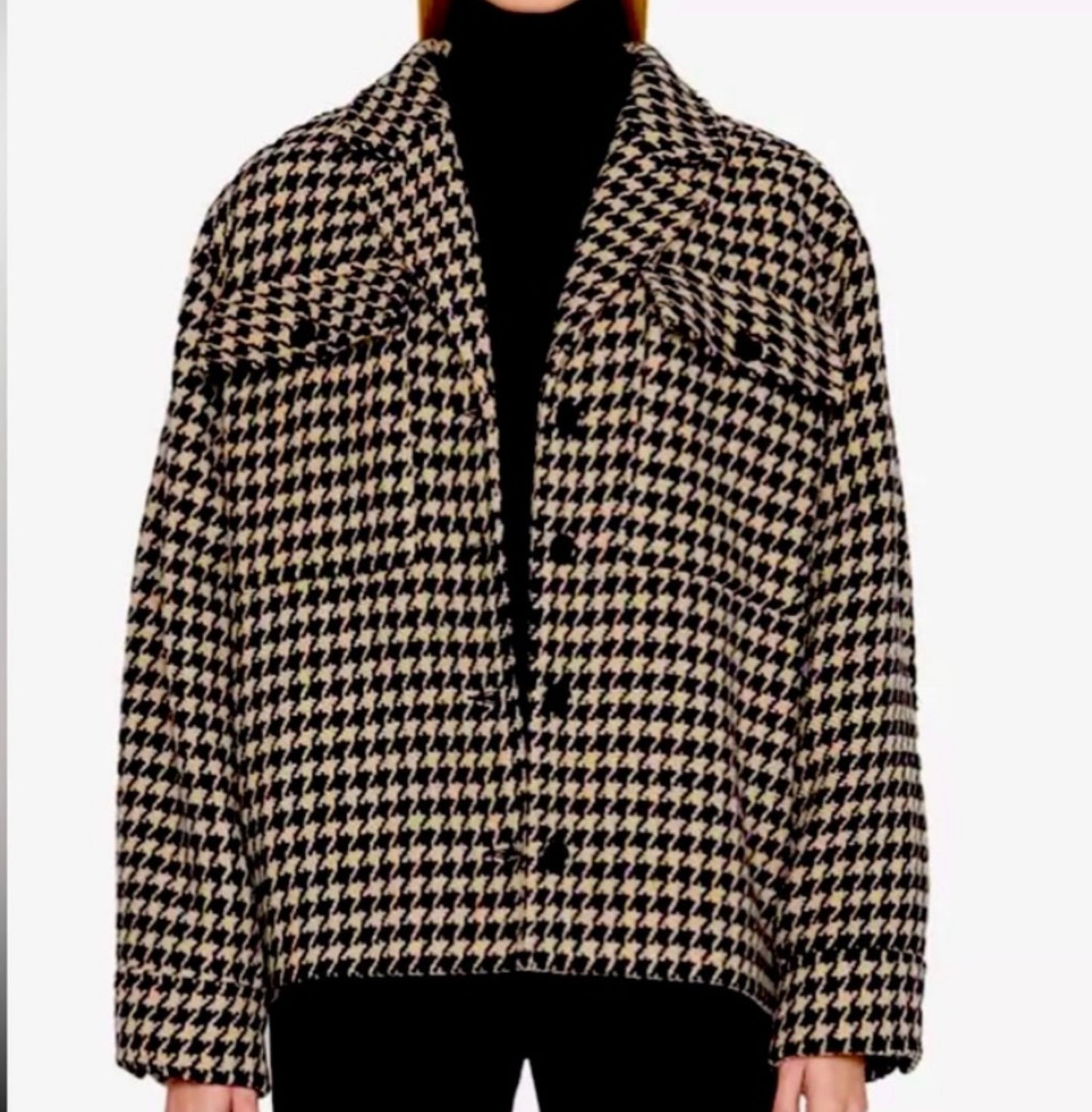 Anine Bing Houndstooth Coat