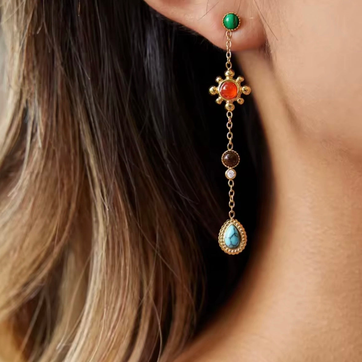 Gem Drop Earrings