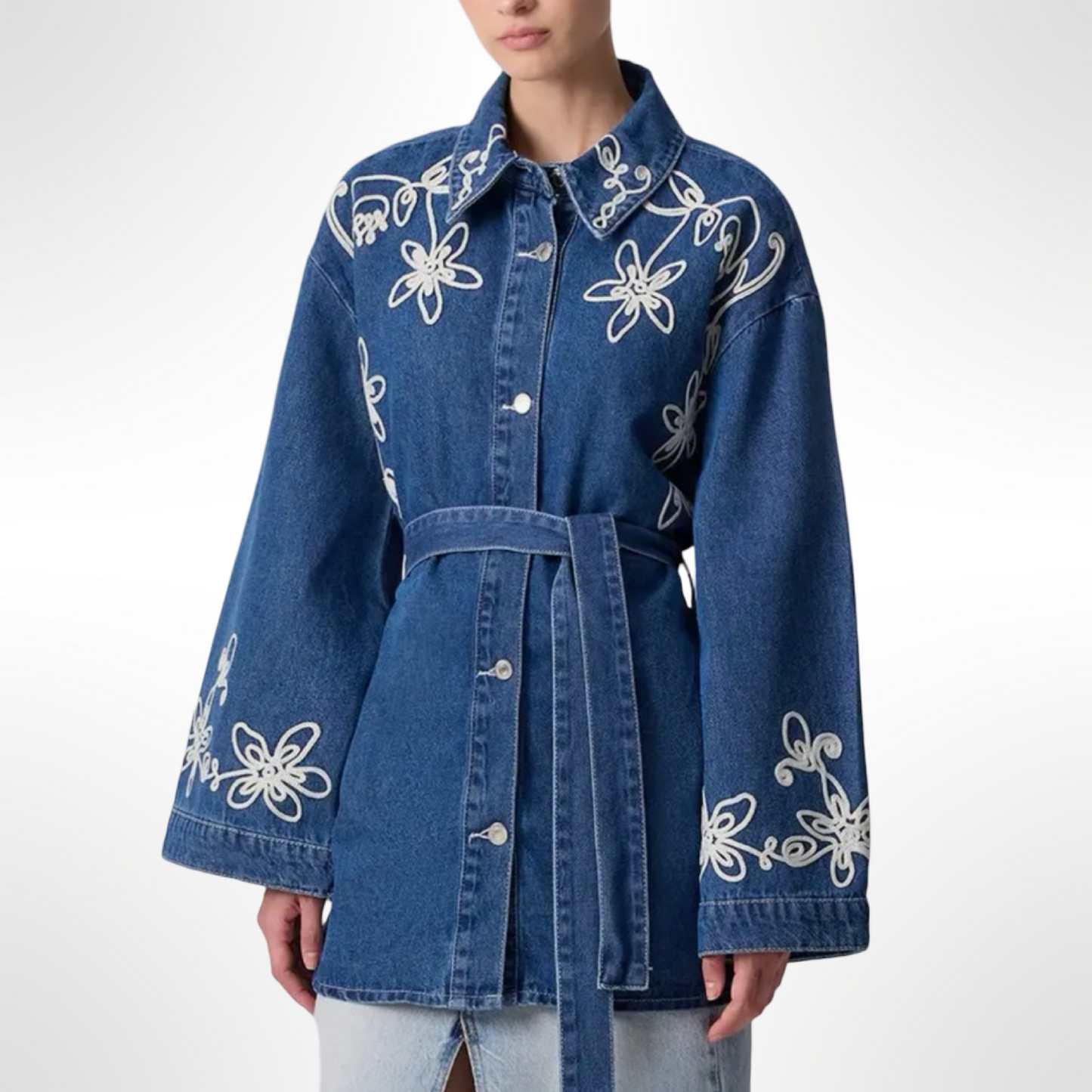 Floral Denim Jacket