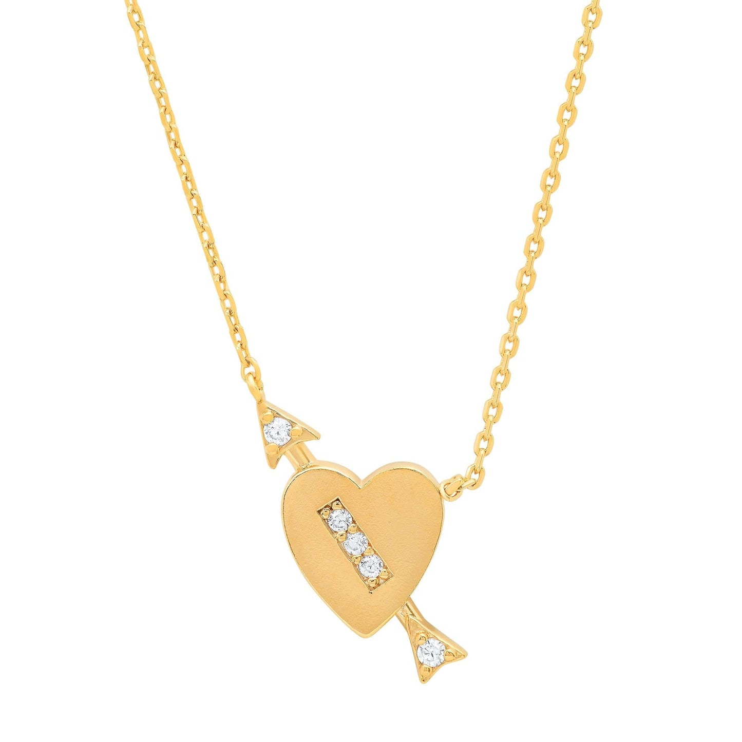 Heart Arrow Charm Necklace
