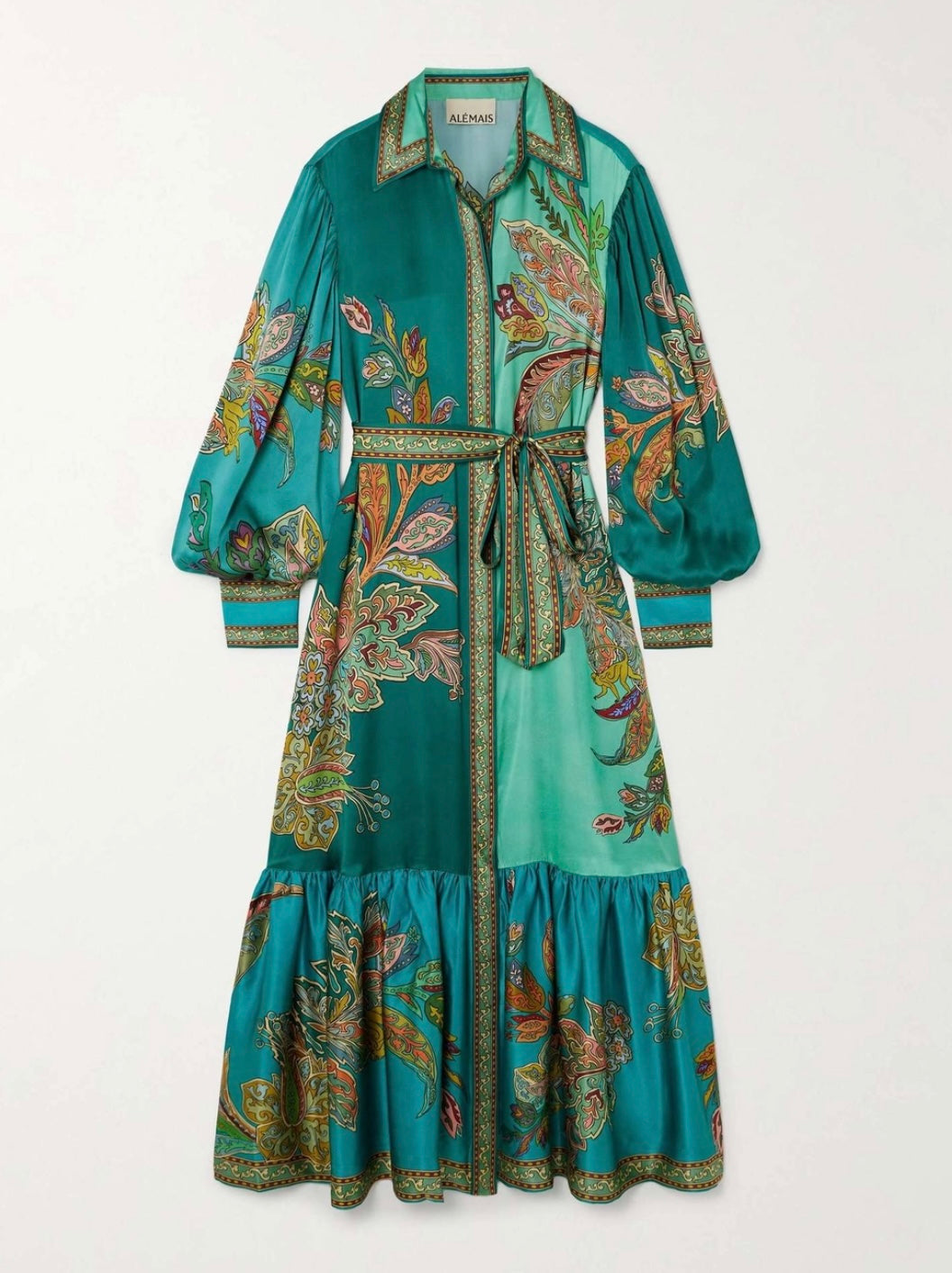 Teal Paisley Dress