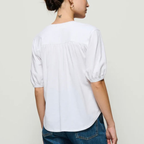 Edie Shirred Shoulder Top