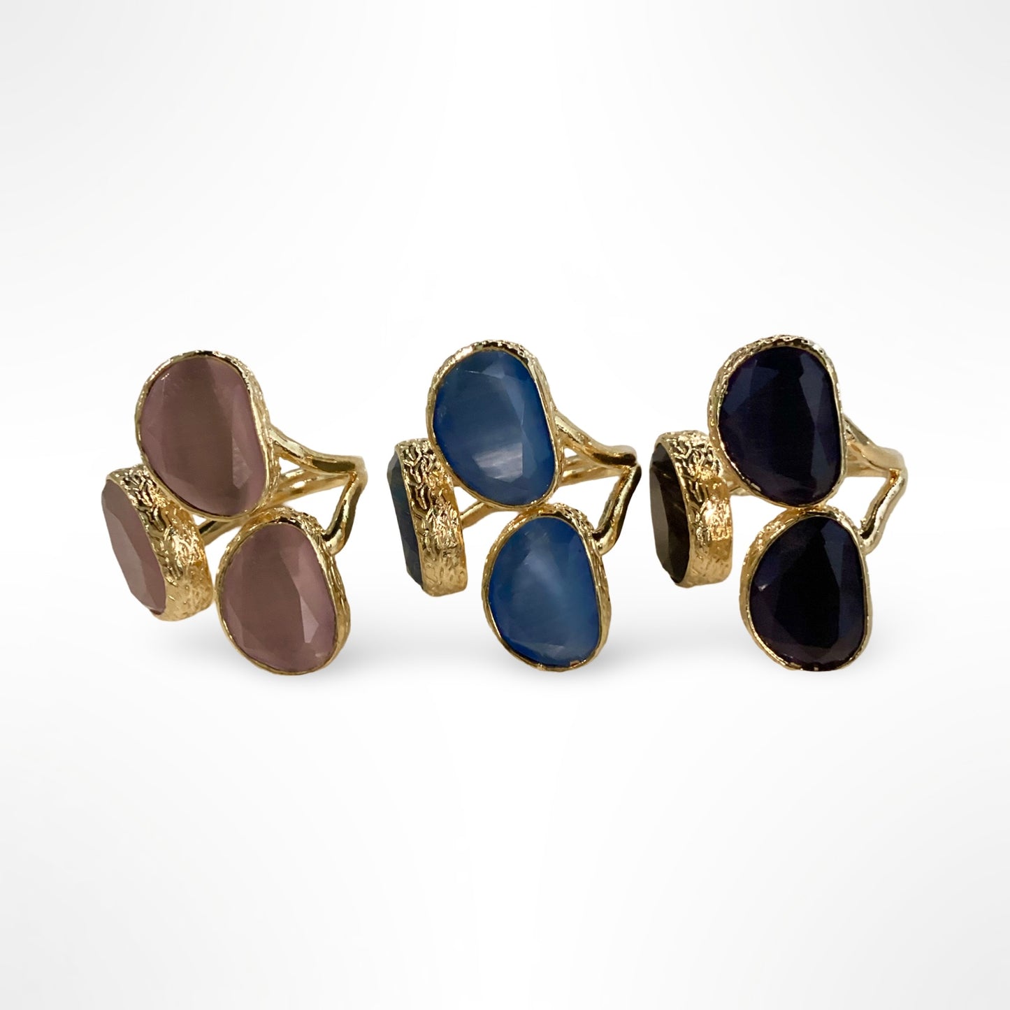 Triple Cat’s Eye Ring