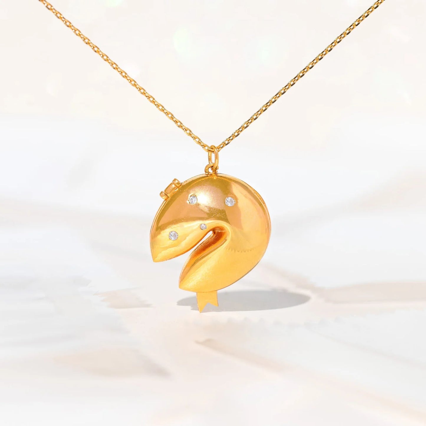 Fortune Cookie Locket Necklace