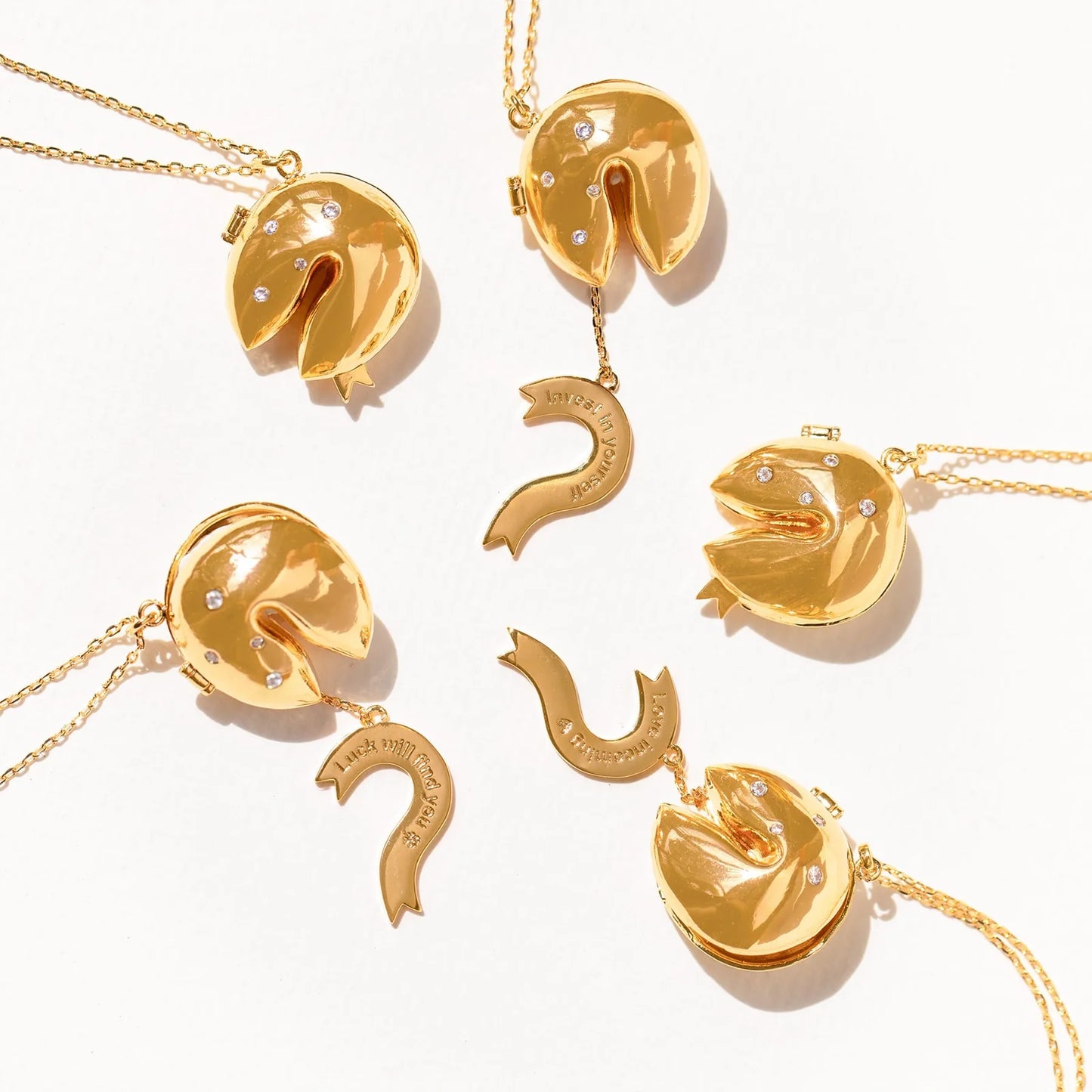 Fortune Cookie Locket Necklace