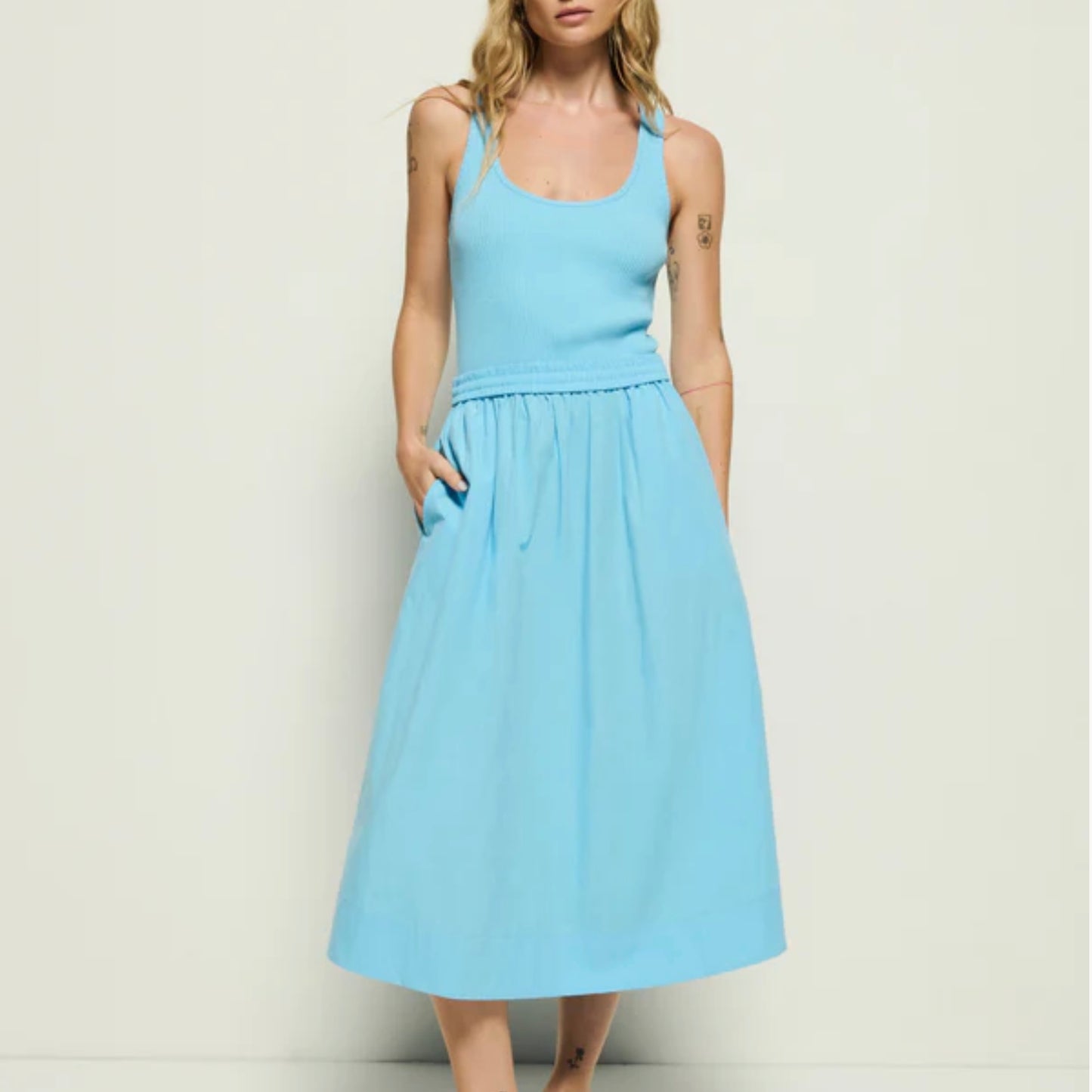 Sadelle Combo Midi Dress