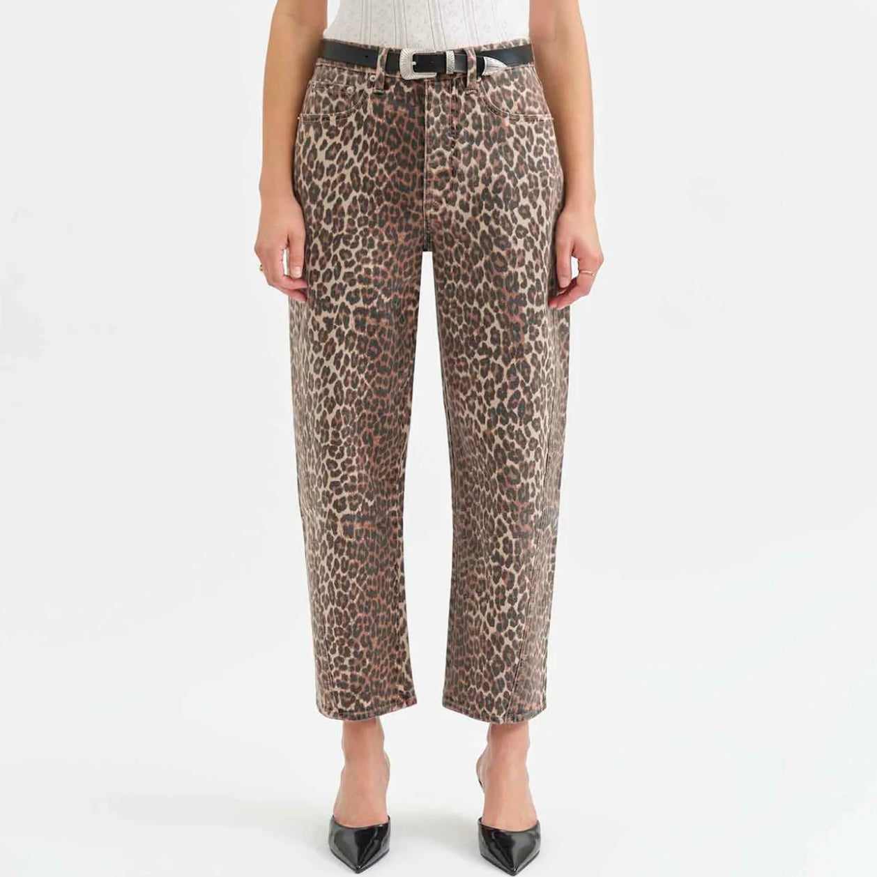 Westward Barrel Cheetah Jean