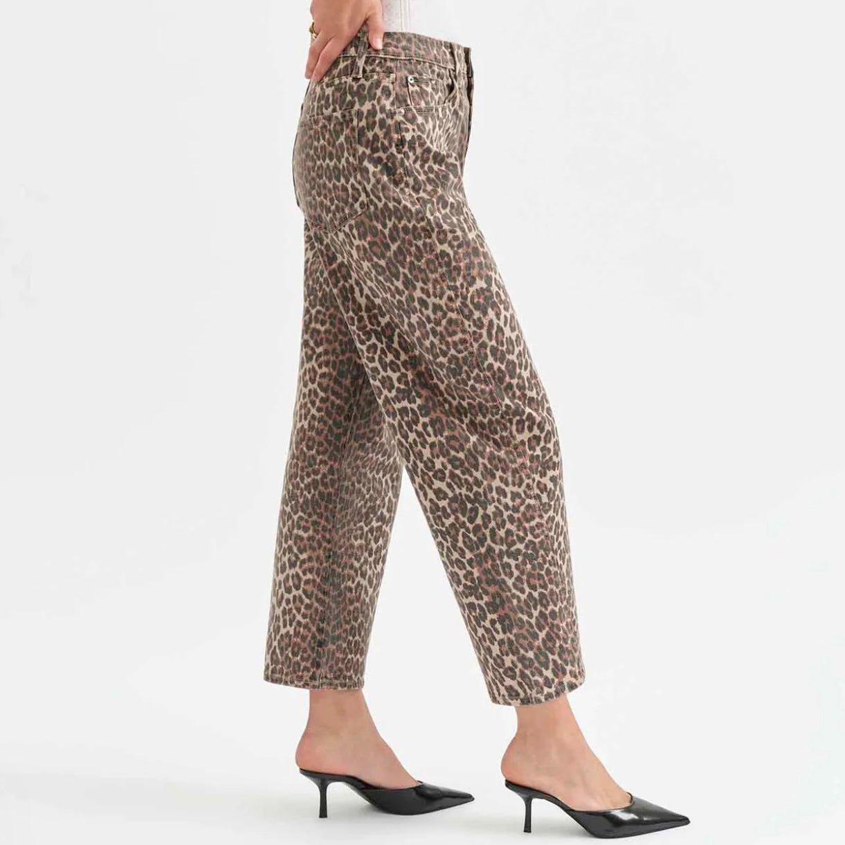 Westward Barrel Cheetah Jean