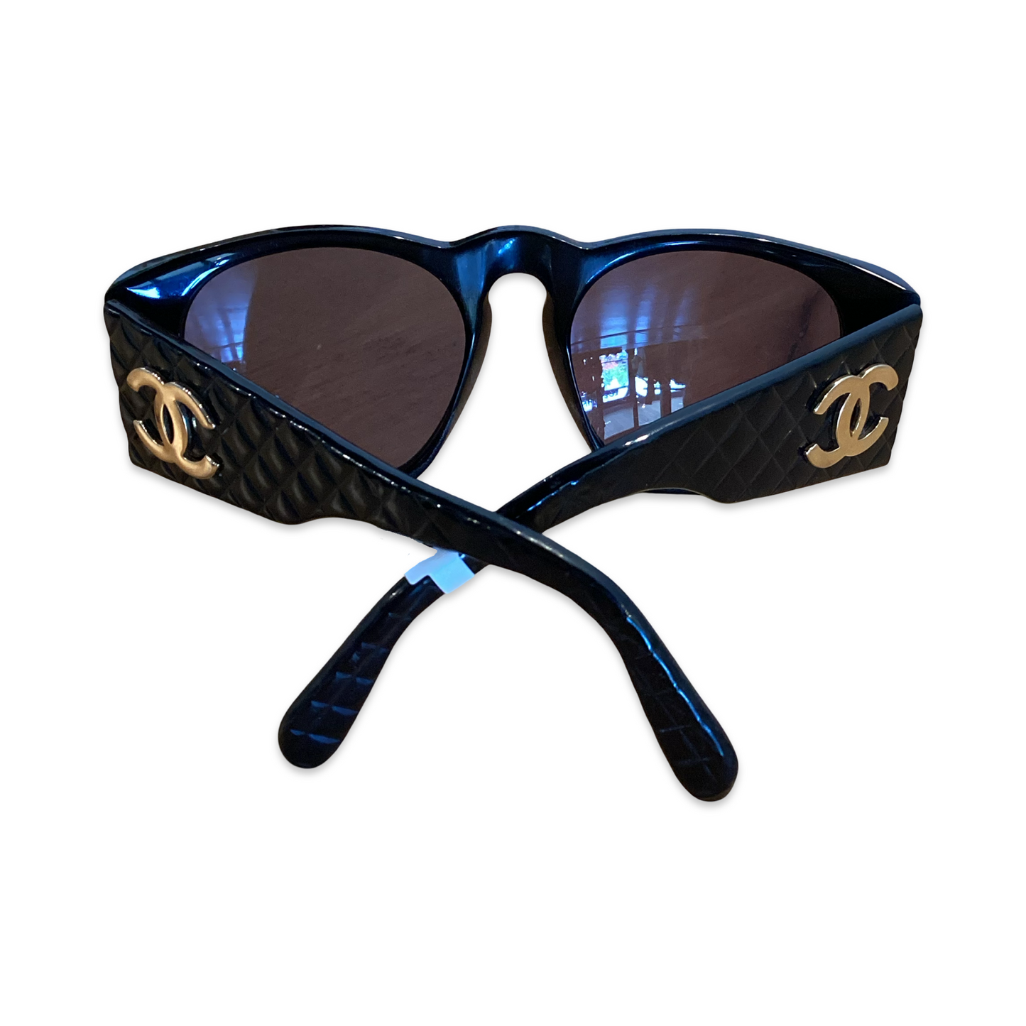 Chanel Black Quilted CC Sunglasses