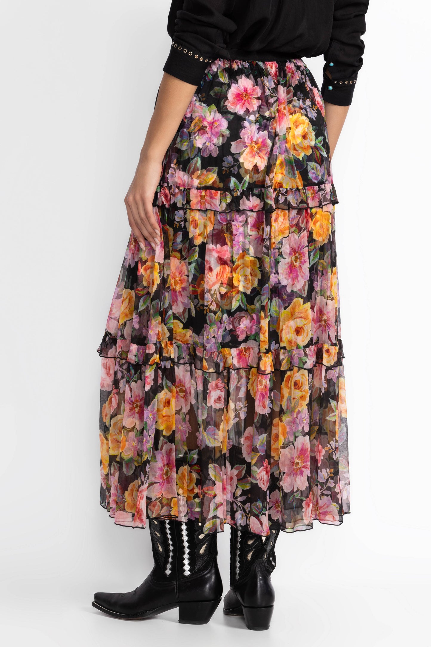 Johnny Was Kylie Chiffon Skirt