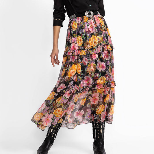 Johnny Was Kylie Chiffon Skirt