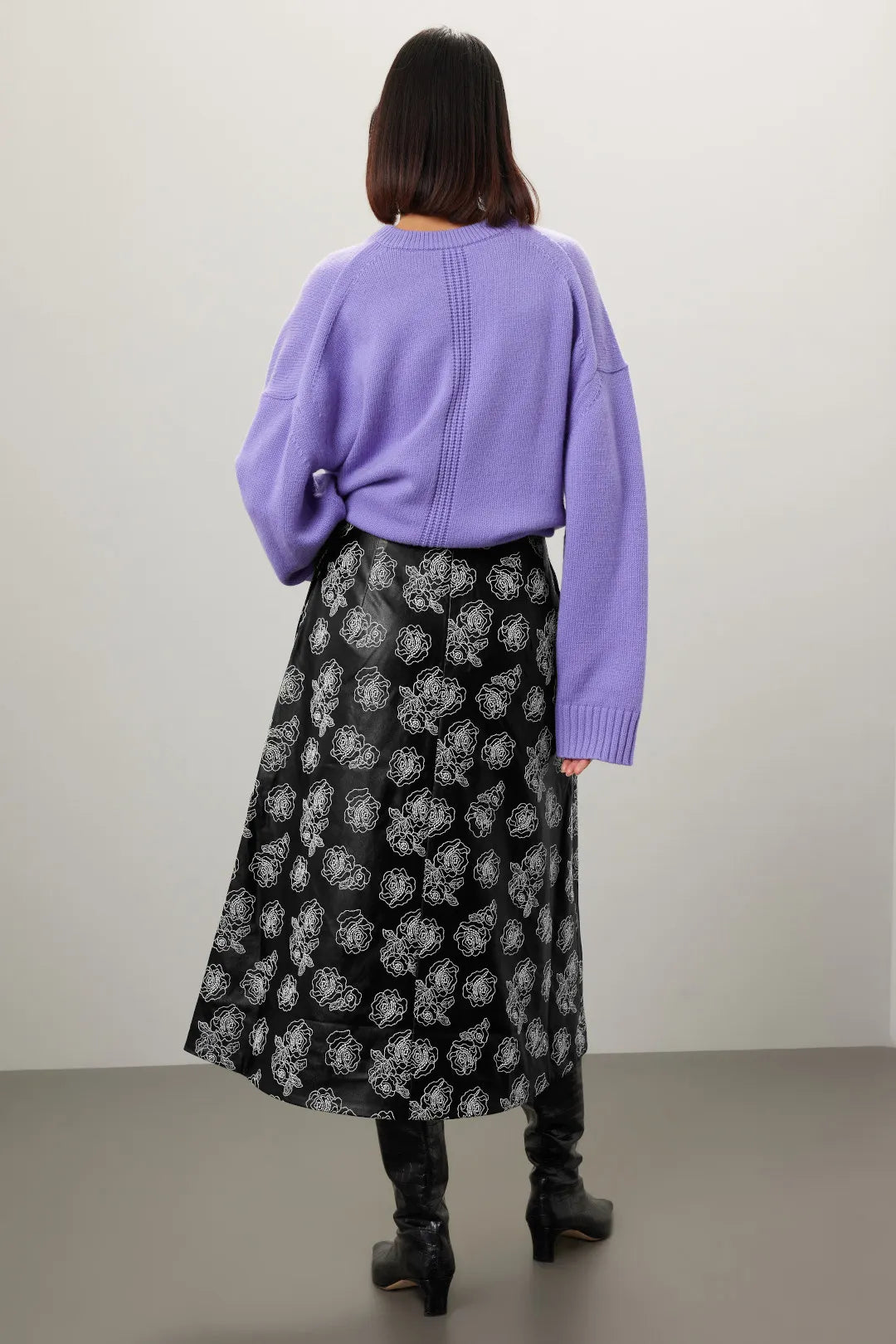Pferdgarten Leather Midi Skirt