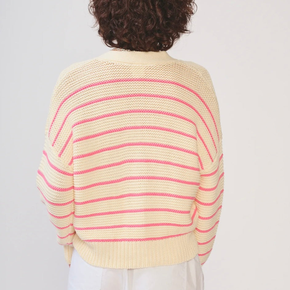 Pink Stripe Amara Cardi