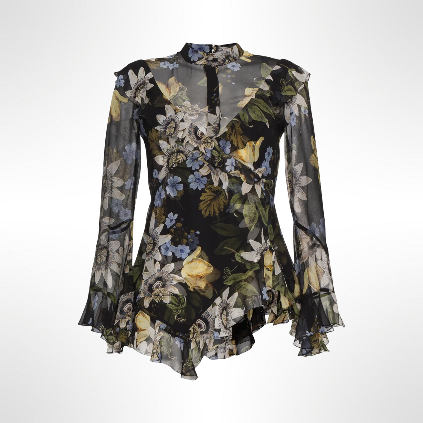 Erdem Sheer Floral Top