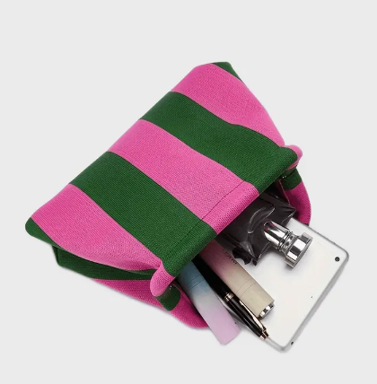Striped Makeup Bag