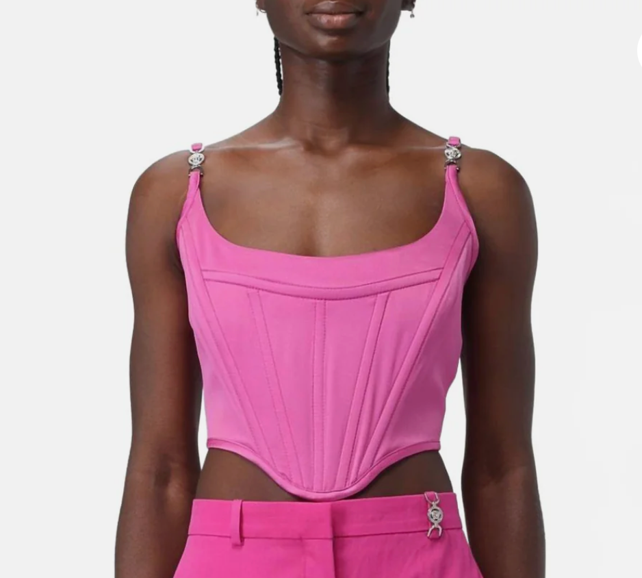 Versace Pink Bustier Top