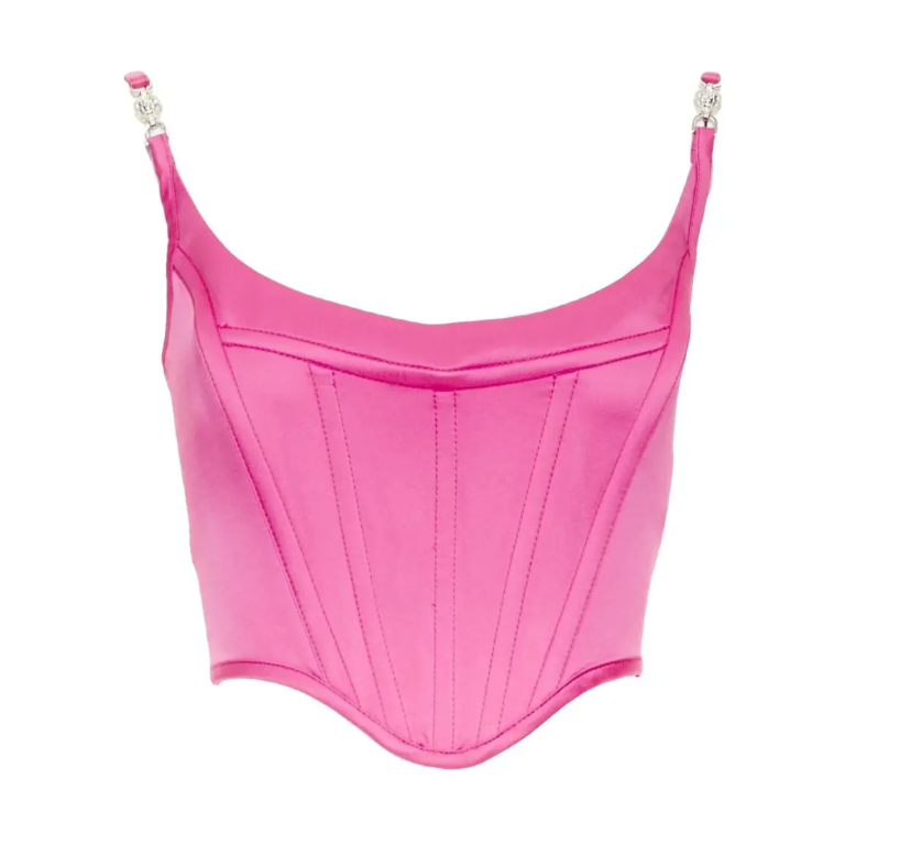 Versace Pink Bustier Top
