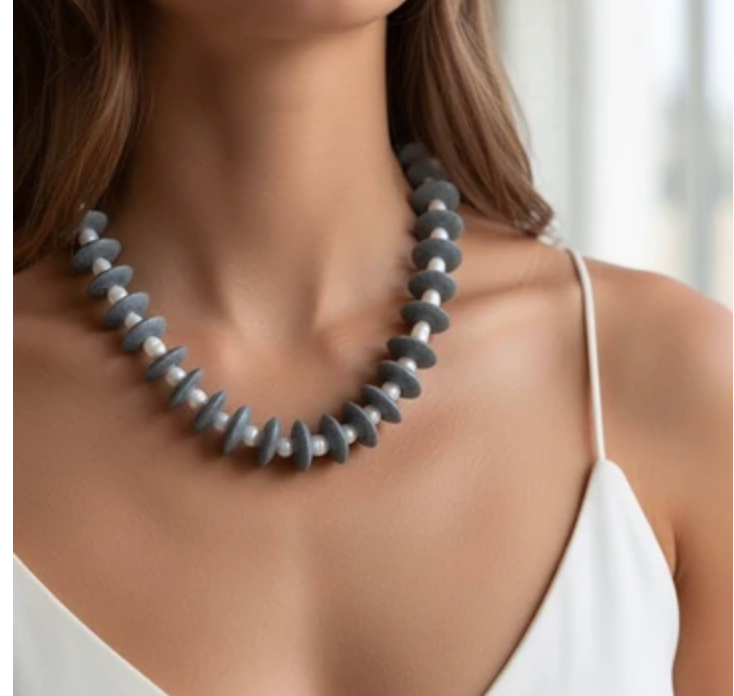 Ashanti Bead & Pearl Necklace