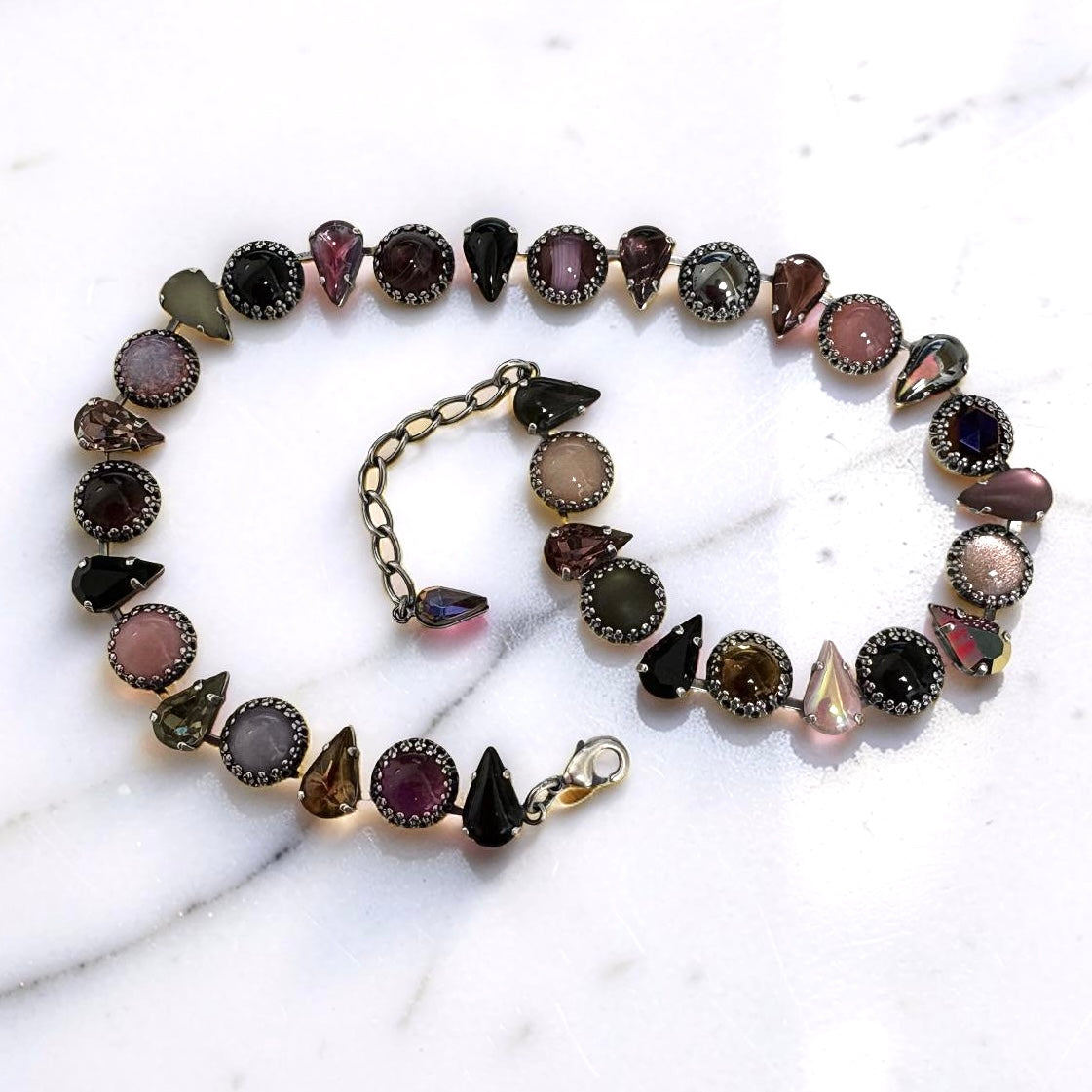 Vesper Obscura Purple Glass Necklace