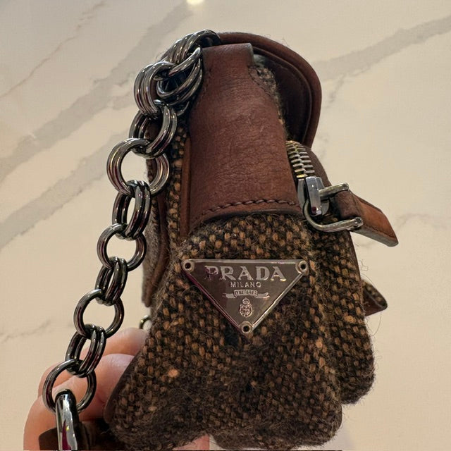 Vintage Prada Mini Tweed Bag