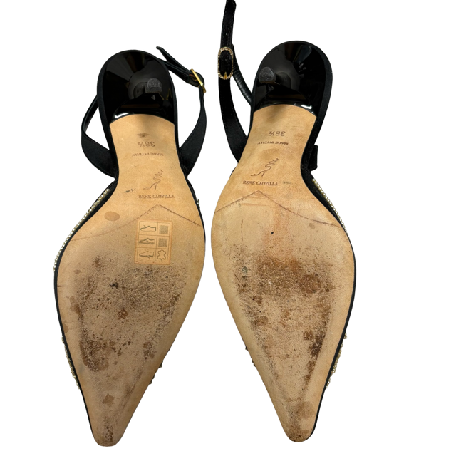 Rene Caovilla Suede Slingbacks