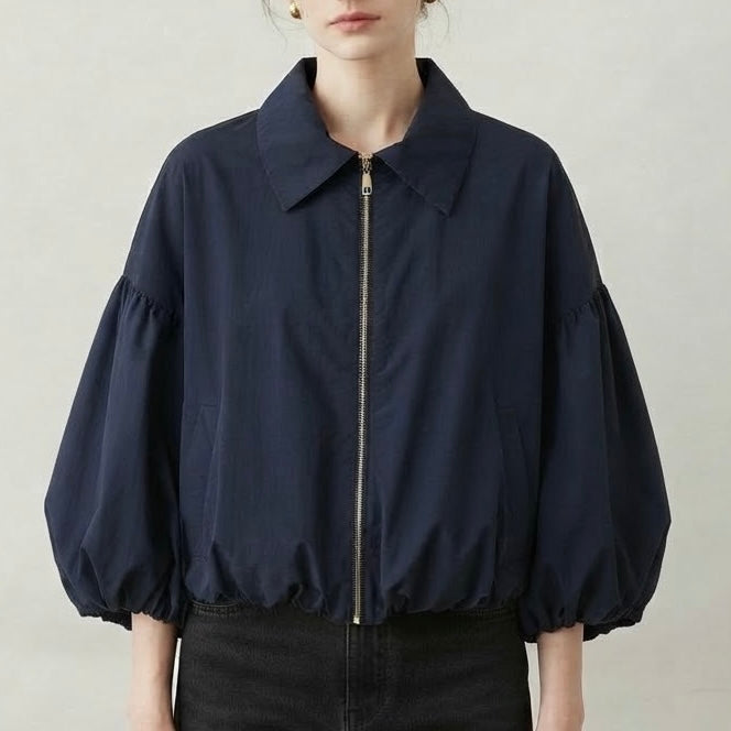 Bubble Sleeve & Hem Jacket