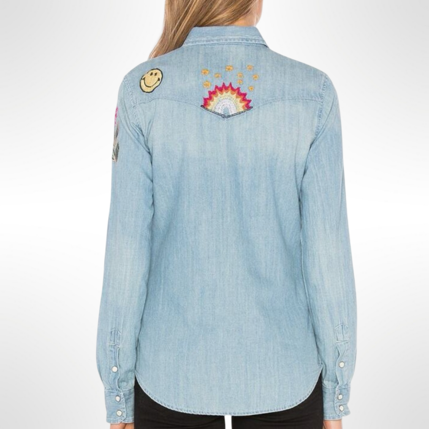 Mother Embroidered Denim Shirt