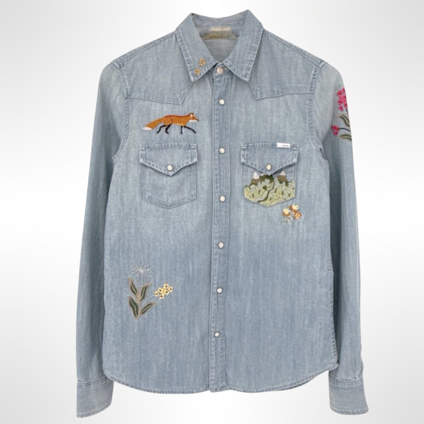 Mother Embroidered Denim Shirt