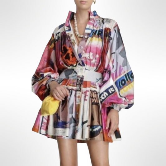 Zimmermann Poster Print Dress