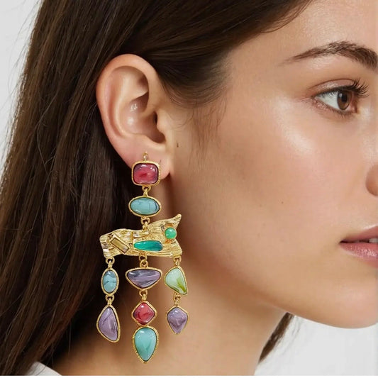 Sienna Bold Stone Earrings
