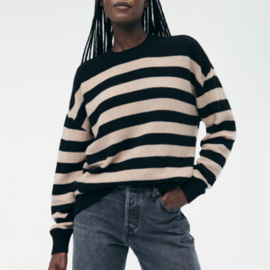 Naadaam Striped Cashmere