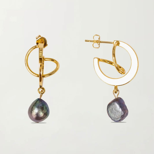 Bilbao Black Pearl Earrings