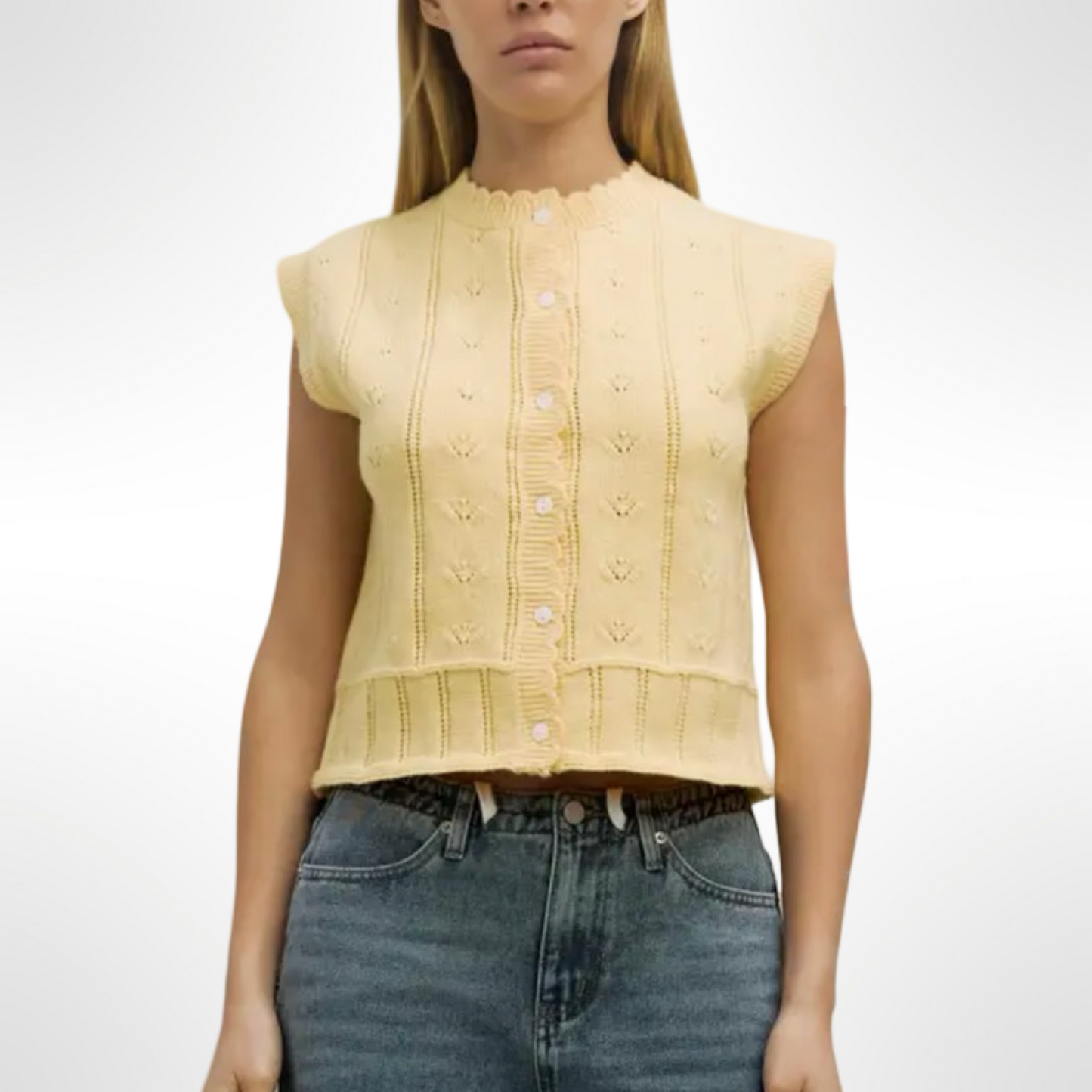Butter Pointelle Top