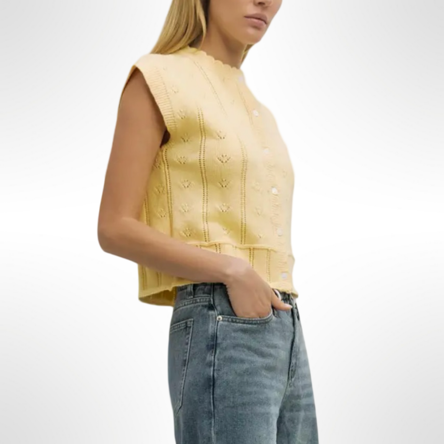 Butter Pointelle Top