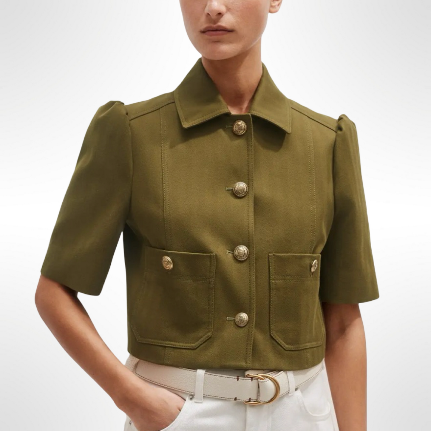 Me & Em Crop Army Jacket