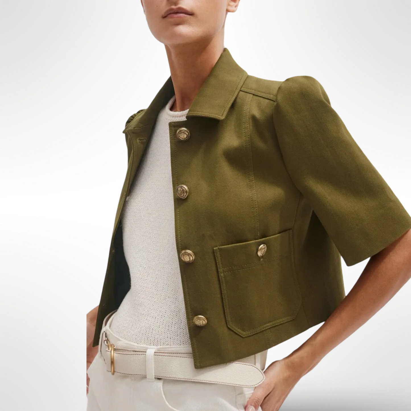 Me & Em Crop Army Jacket