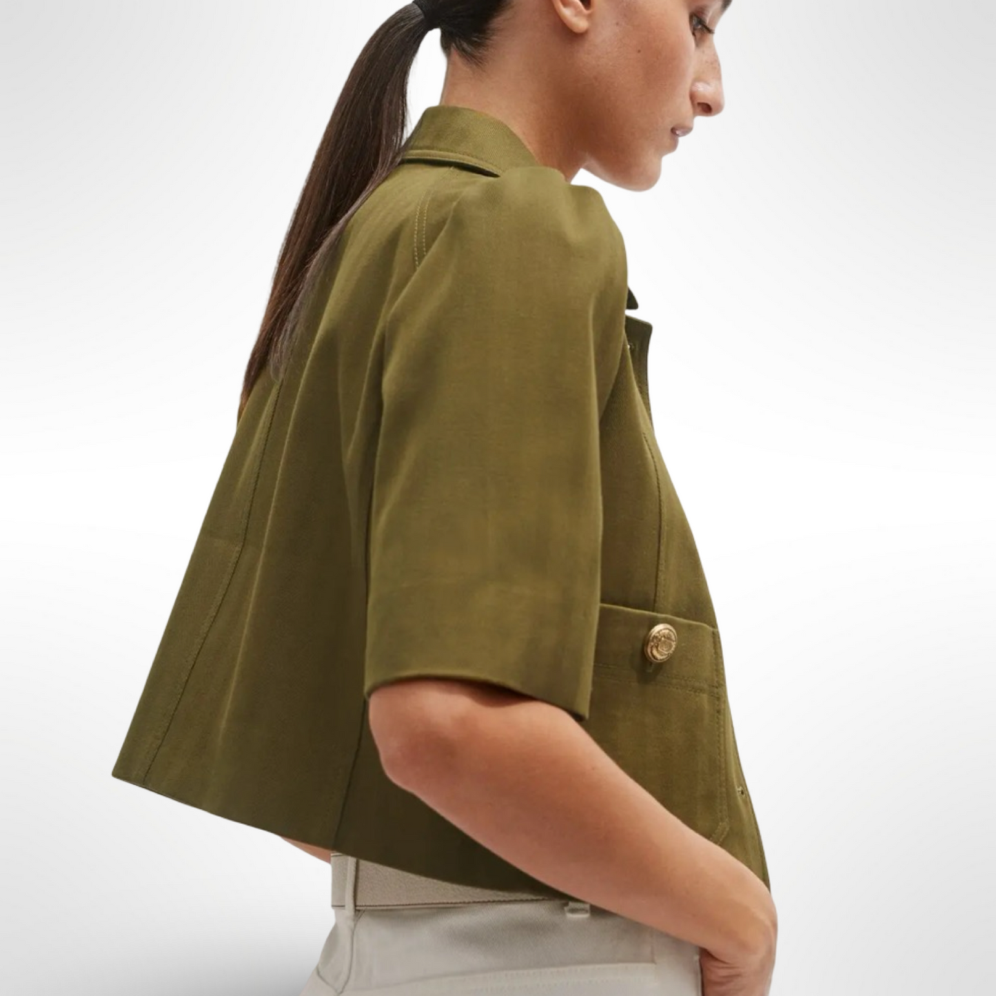 Me & Em Crop Army Jacket