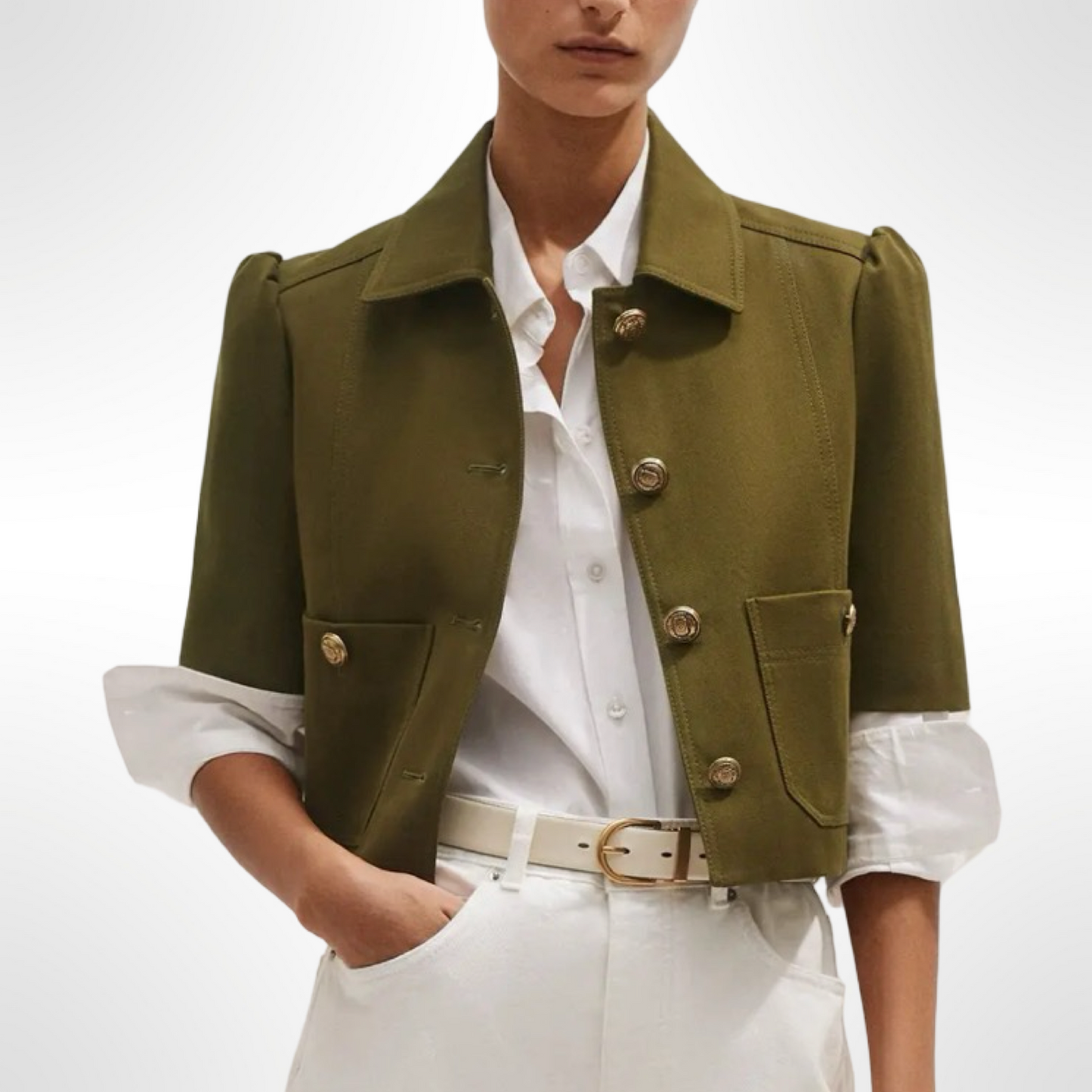 Me & Em Crop Army Jacket