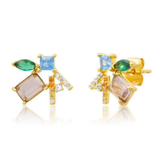 Mixed Stone Cluster Studs