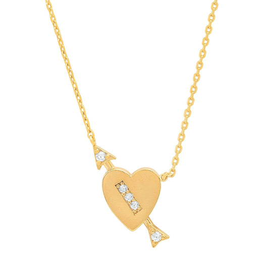 Heart Arrow Charm Necklace