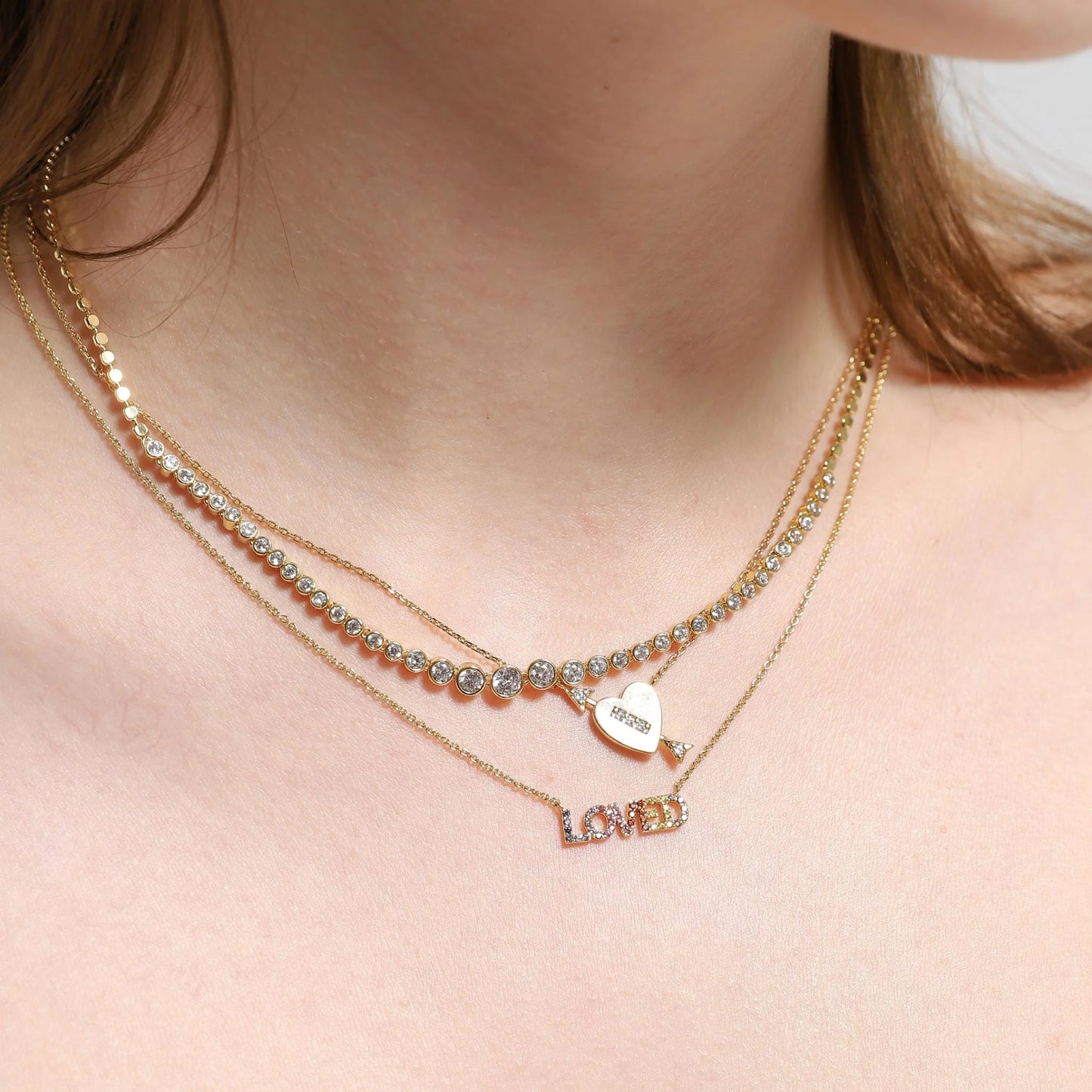 Heart Arrow Charm Necklace