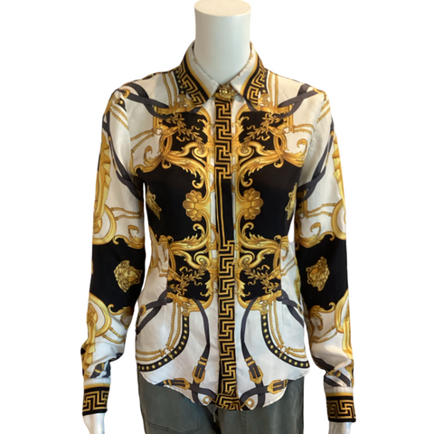 Versace print blouse