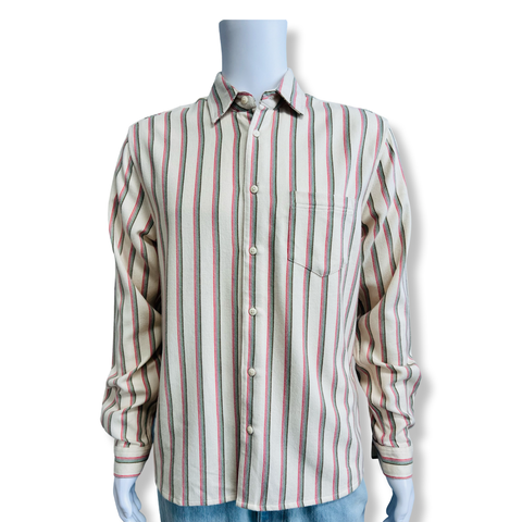 White Kuki Stripe Shirt