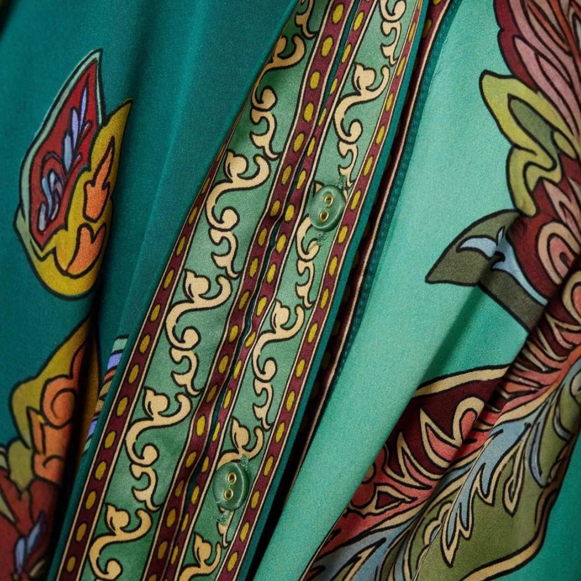 Teal Paisley Dress