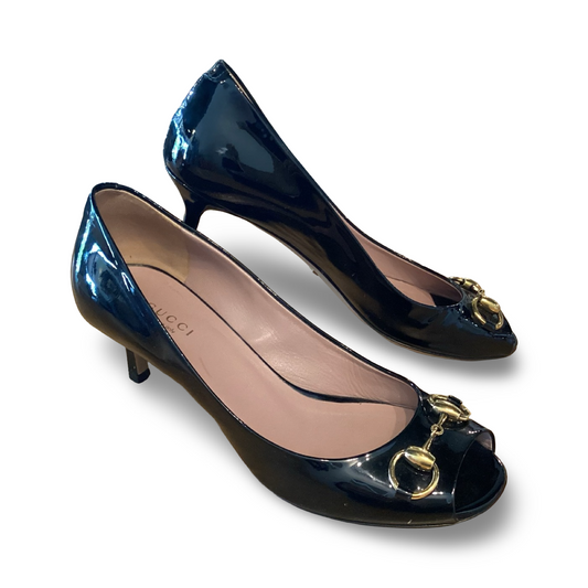 Gucci Horsebit Patent Peep