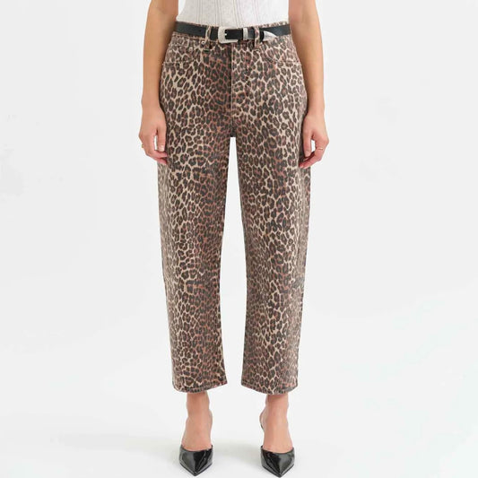 Westward Barrel Cheetah Jean