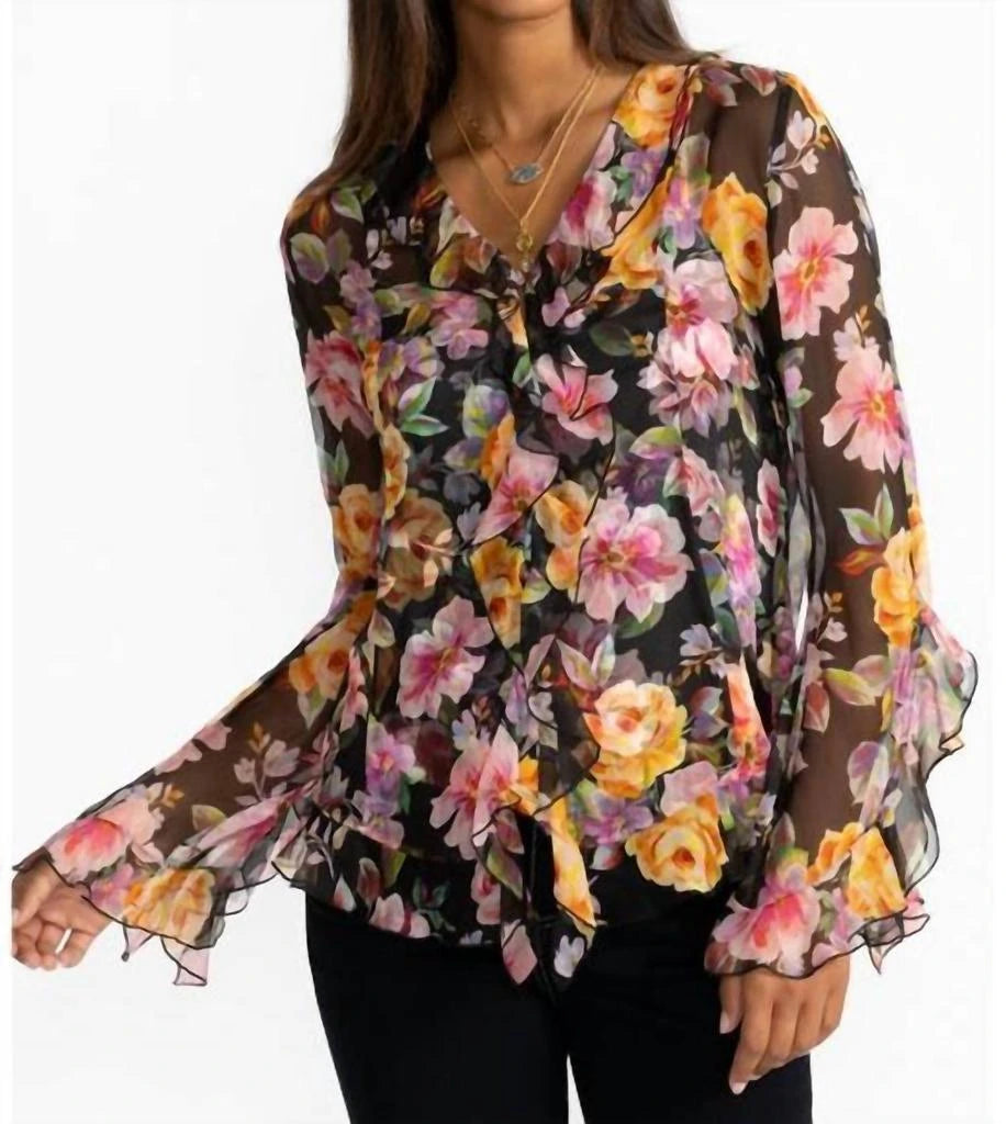 Johnny Was Kylie Chiffon Top