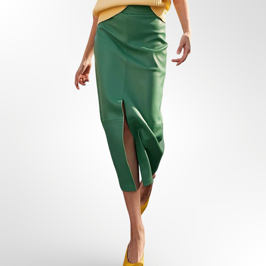 Pearl Kelly Leather Midi