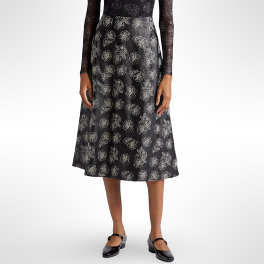 Pferdgarten Leather Midi Skirt