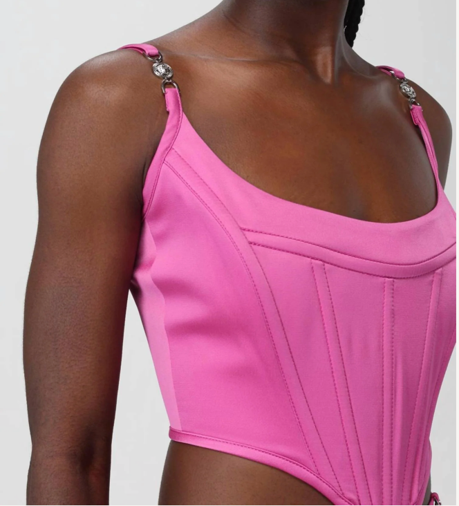 Versace Pink Bustier Top